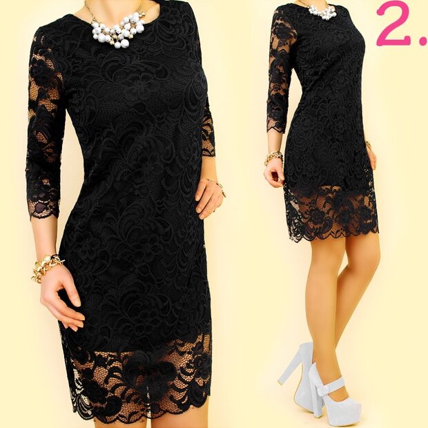 Jurkje Kant Zwart, maat M/L