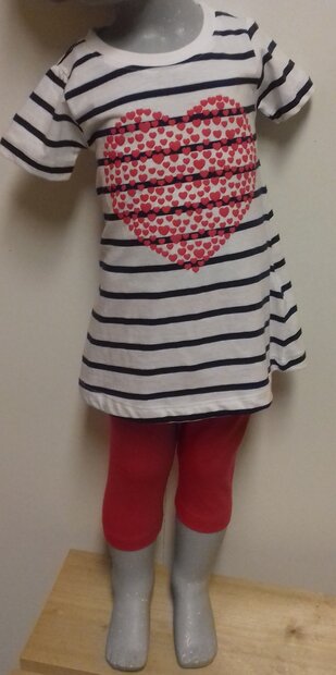 2 delig setje jurkje + legging Wit