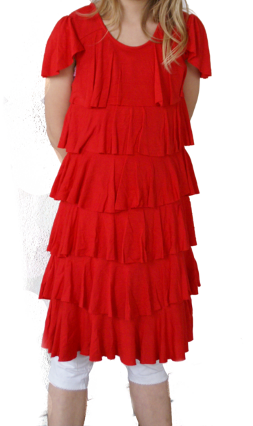 Blue Seven Jurkje Meisjes Rood