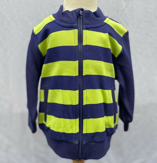 Vest Lime / Donkerblauw