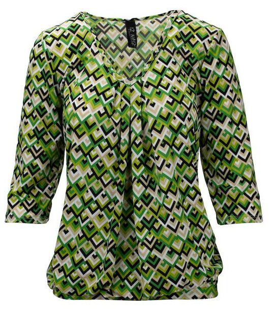 Iz Naiz Shirt Dames Groen/Wit