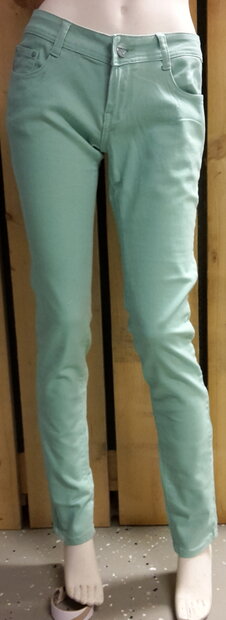 Gekleurde Skinny Dames Mintgroen
