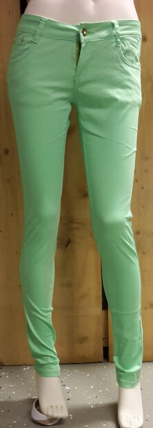 Fel Groen gekleurde Jeans Dames