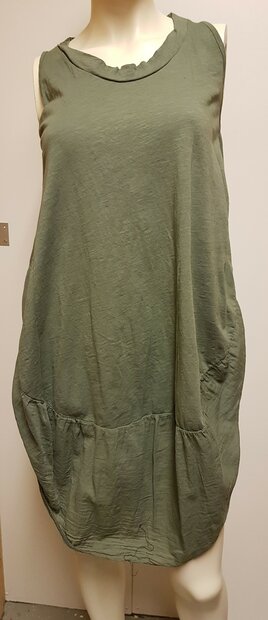 Jurk Dames Groen, ONE SIZE