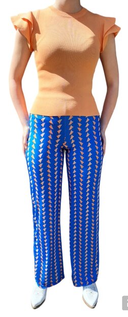 Flare Broek Kobalt Blauw