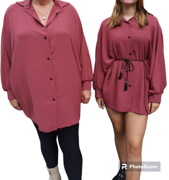 Lange Blouse / Jurk Dames Roze, ONE SIZE