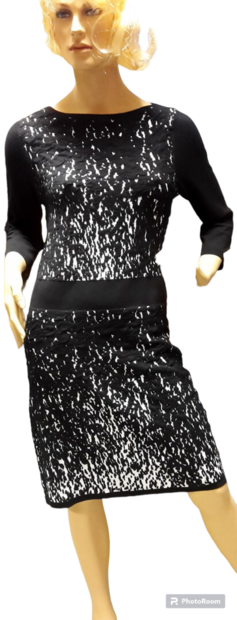 Blue Seven Jurk Dames Zwart / Wit