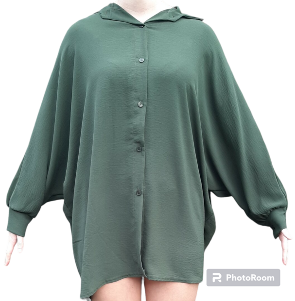 Lange blouse / tuniek Donkergroen, ONE SIZE