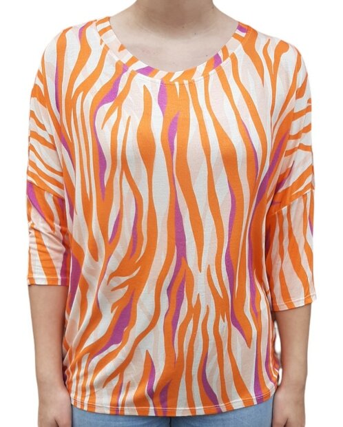 Tshirt Dames Oranje, ONE SIZE