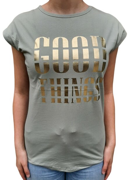 Tshirt Dames OlijfGroen