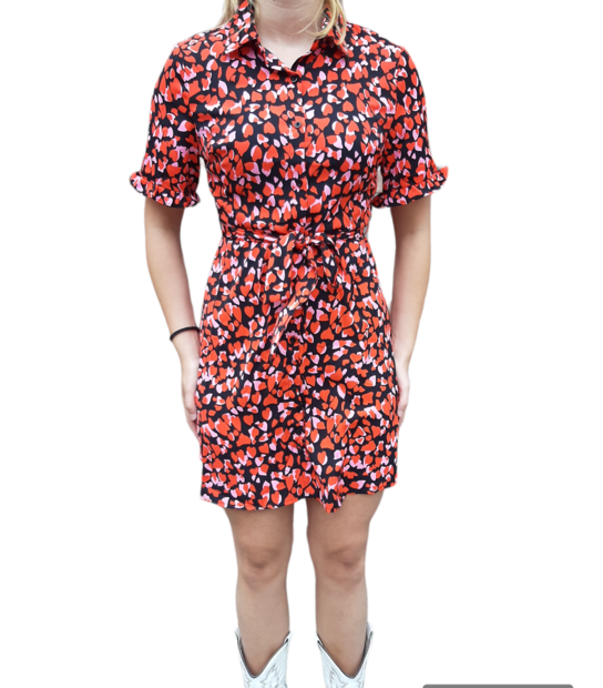 Jurkje Dames Zwart, met print