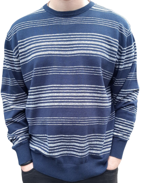 Blue Seven Pullover Heren Blauw