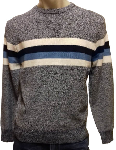 Blue Seven Pullover Heren Grijs / Blauw