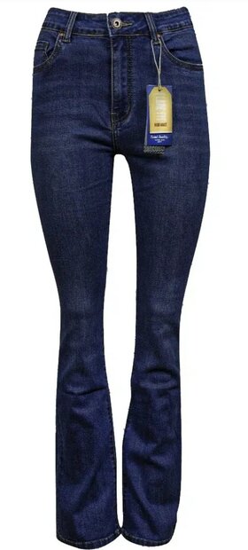 Norfy FLARED Jeans Dames Donkerblauw