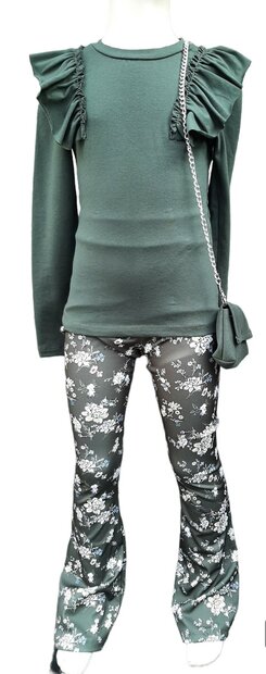 Shirt Meisjes Donkergroen 