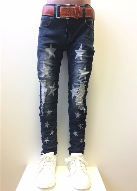 Jeans Sterren, maat 158/164