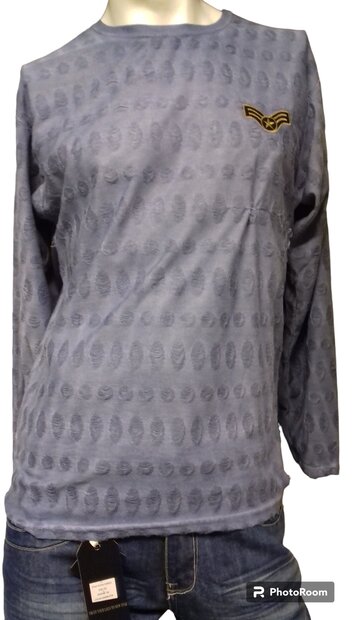 Shirt Heren Jeansblauw