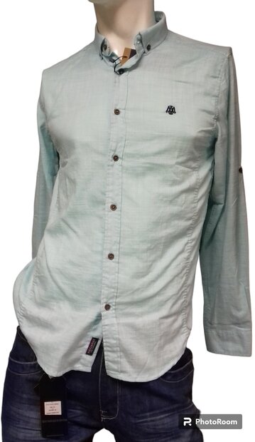 Blouse Heren Groen, maat S of M