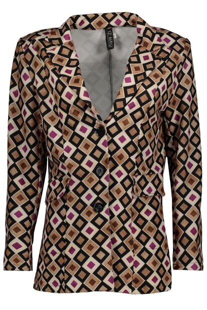 IZ NAIZ Colbert Beige / Zwart / Fuchsia