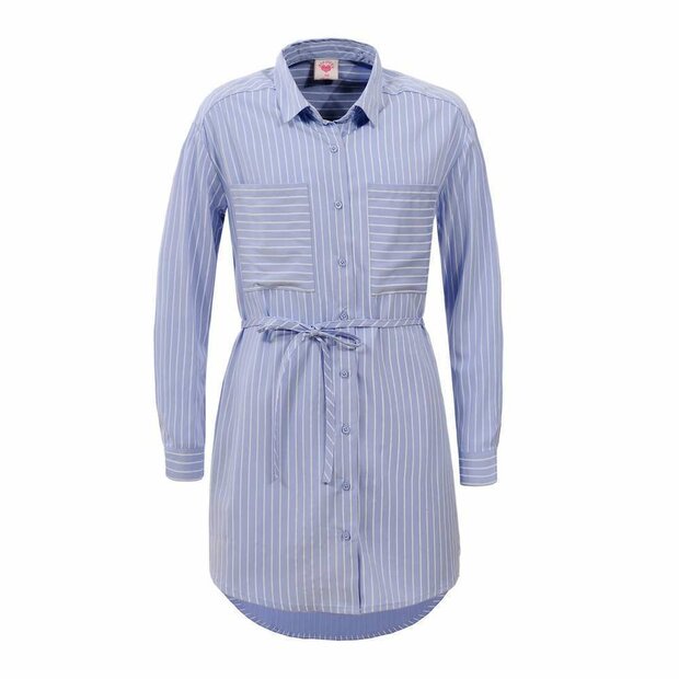 Lange Blouse Meisjes Blauw/wit