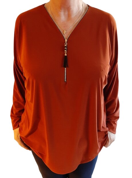 Shirt Dames Roest, ONE SIZE