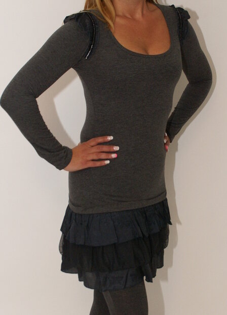 KALAIS Jurk Grijs, maat S of M