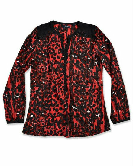 BLUE SEVEN Blouse Panter Rood, maat 40