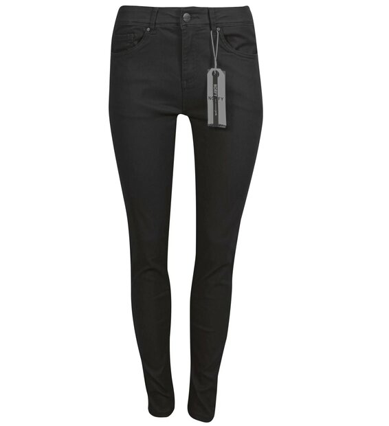 NORFY Leather-Look broek ZWART
