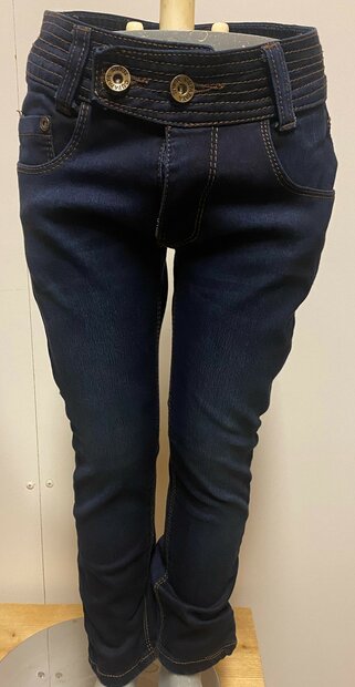 Jeans Meisjes Donkerblauw, 110/116