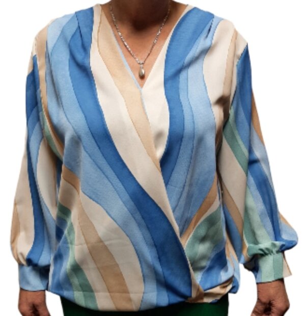 Ballon Top Dames Blauw, ONE SIZE