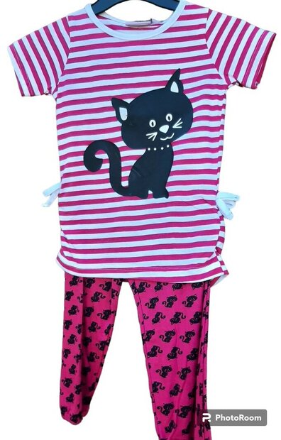Pyjama Meisjes Poes Pink