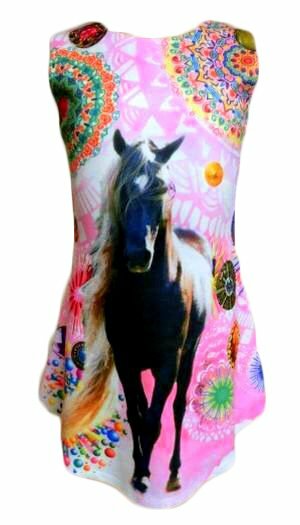 Jurk Paard Roze, maat 92