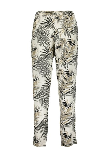 BLUE SEVEN Bloemen broek beige