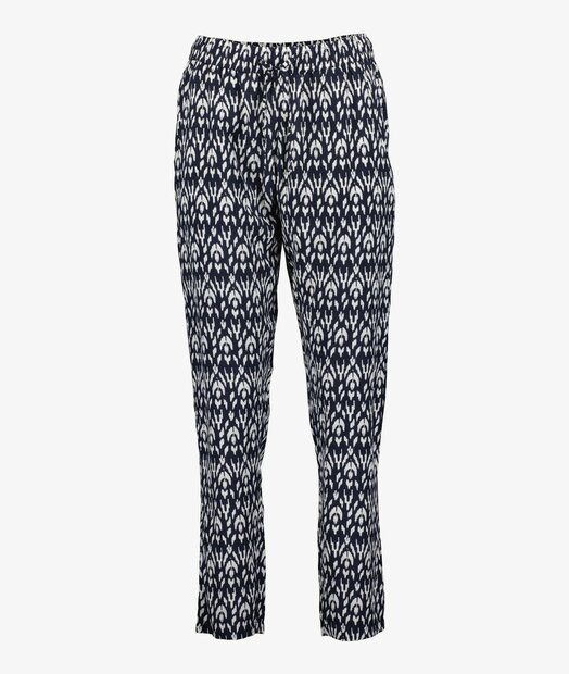 BLUE SEVEN Bloemen broek Donkerblauw