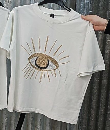 IZ NAIZ Tshirt Oog Wit