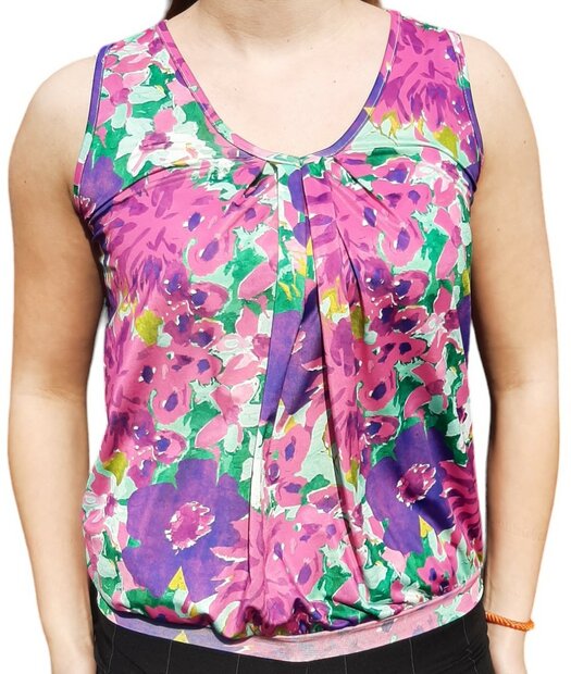 IZ NAIZ Hemd Bloemen Paars