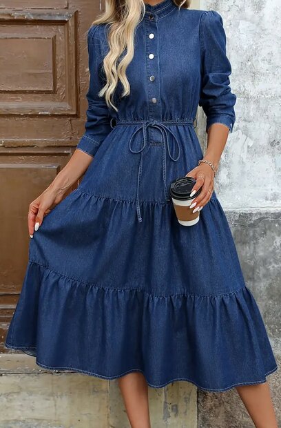 Denim Jurk, maat XXL