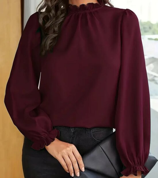 Blouse Donkerrood 