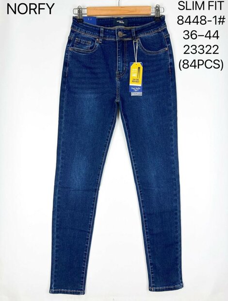 Norfy Jeans Dames Blauw, PUSH UP model