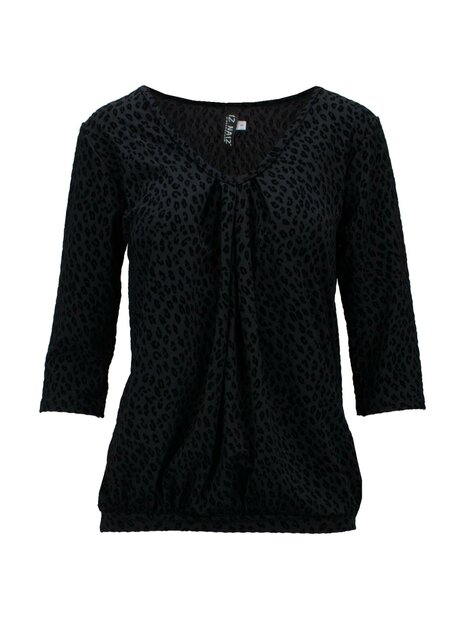 IZ NAIZ Shirt Zwart Velvet