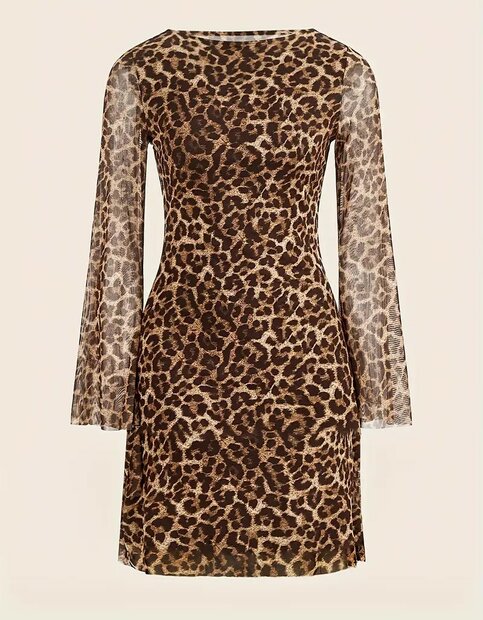 Jurk met Panter Print Meisjes