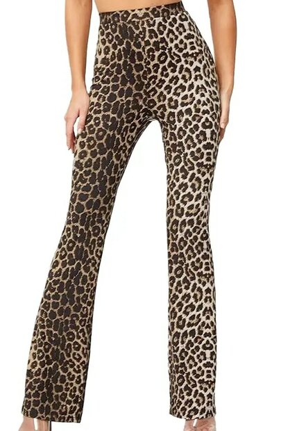 FLARED broek met Luipaard print