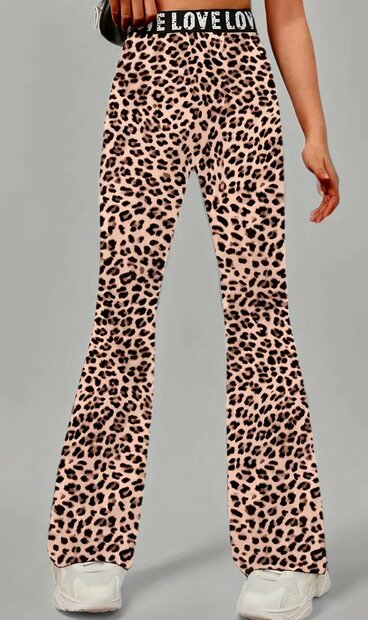 FLARED broek met Luipaard print