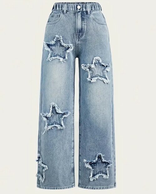 Jeans Sterren Meisjes, maat 146/152