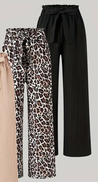 Wijde Zomerbroek Meisjes Panterprint