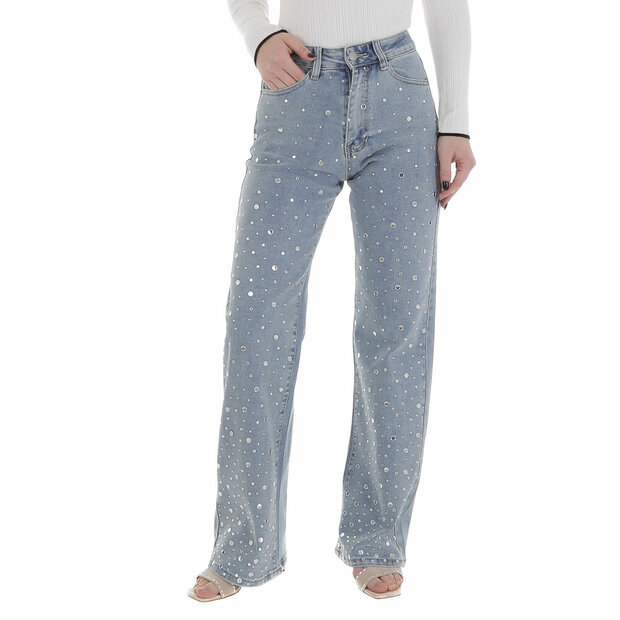 Glitter Jeans Dames Blauw