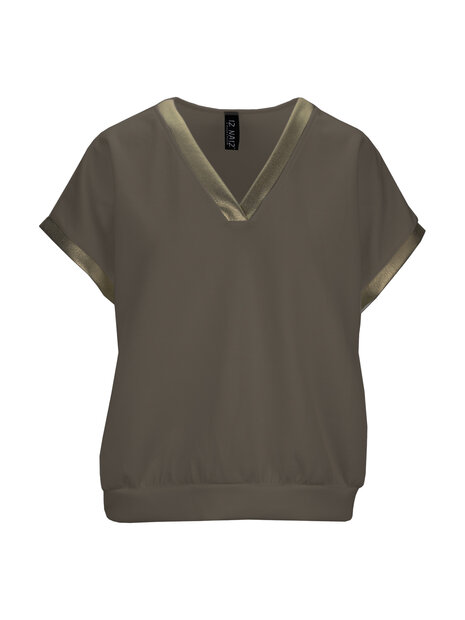 IZ NAIZ Tshirt met Gouden Streep