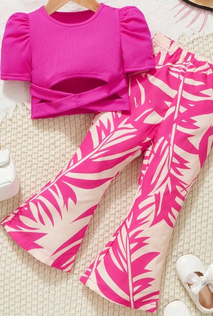 Flare Broek Meisjes Pink