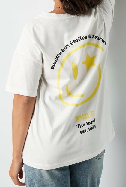 Tshirt SMILE Geel