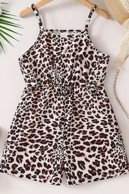 Jumpsuit Meisjes, met Panterprint